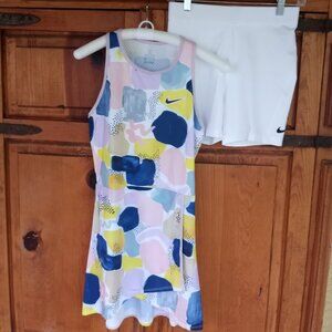 Nike split hem tank dress and short set